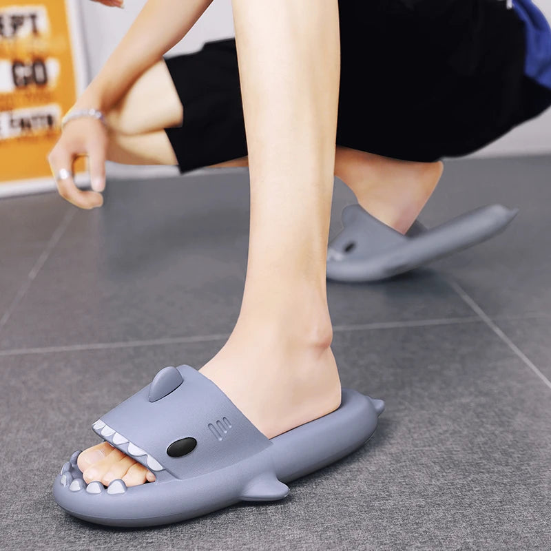 Shark attack slippers